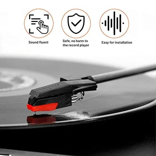 banpa Red Record Player Cartridge with 4 Diamond Stylus Needles | Set of 5 for Crosley, ION, LP, Phonograph thumbnail 6