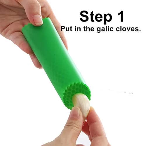 Sinnsally Silicone Garlic Peeler Roller Keeper | 25g (0.88 oz) | Easy Quick Garlic Peeling Kitchen Tool thumbnail 2