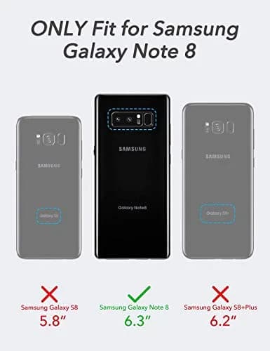 LeYi Galaxy Note 8 Phone Case Heavy Duty Shockproof Stand Black | Military Grade Drop Protection thumbnail 2
