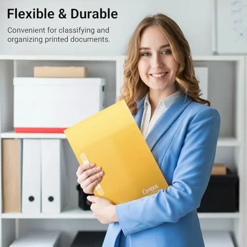 Kokuyo Portfolio Folder with Pockets & Clip, Gray, 31cm (12.2in) | Holds 40+10 Sheets thumbnail 4
