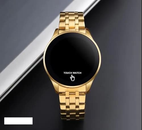PASOY Men's Gold Digital LED Touch Screen Watch 42mm (1.65in) | Modern Style & Everyday Practicality thumbnail 3
