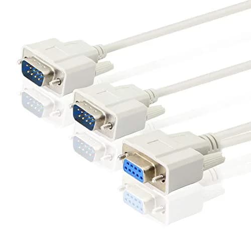 PNGKNYOCN 30cm DB9 Y Splitter Cable DB9 9 Pin 1 Female to 2 Male RS232 Serial Adapter thumbnail 6