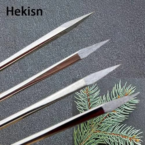HEKISN Professional Large-Eye Leather Stitching Needles Set (9 Pieces) | Stainless Steel, Triangle Pointed Tip, Corrosion-Free thumbnail 2
