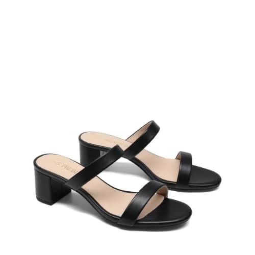 DREAM PAIRS Women's Comfort Block Slip On Mule Heels, Black/Pu, Size 9 | Stylish 2.25-inch Chunky Heel for All-Day Comfort thumbnail 8