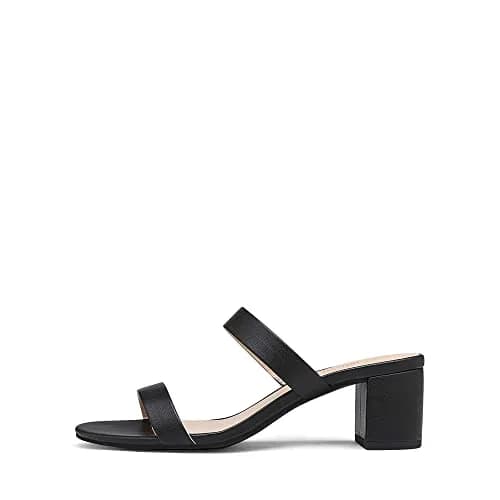 DREAM PAIRS Women's Comfort Block Slip On Mule Heels, Black/Pu, Size 9 | Stylish 2.25-inch Chunky Heel for All-Day Comfort thumbnail 3