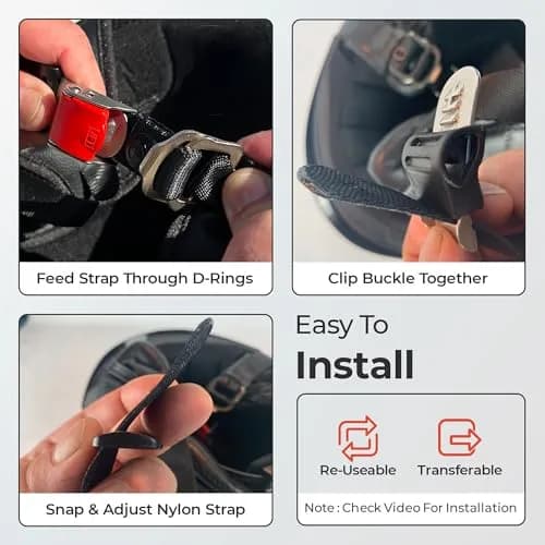 The Helmet Shop Helmet Quick Release Buckle Kit Ratcheted Stainless Steel | Easy Install, Heavy Duty thumbnail 3