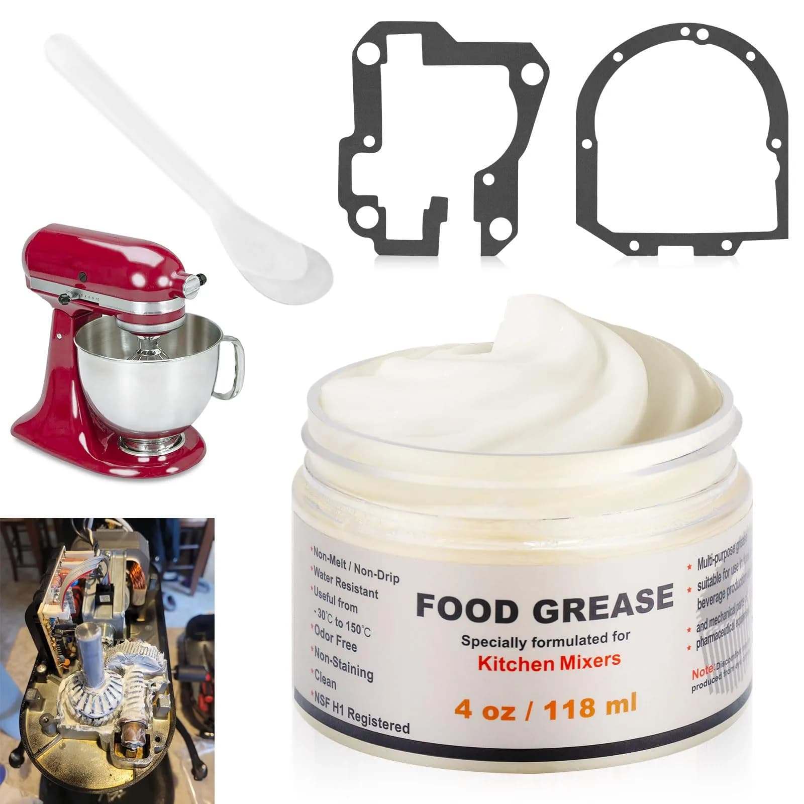 Ohoho Food Grade Grease for KitchenAid Stand Mixer 4 oz (118 ml) | Maintains Mixer Performance & Extends Service Life - main product image