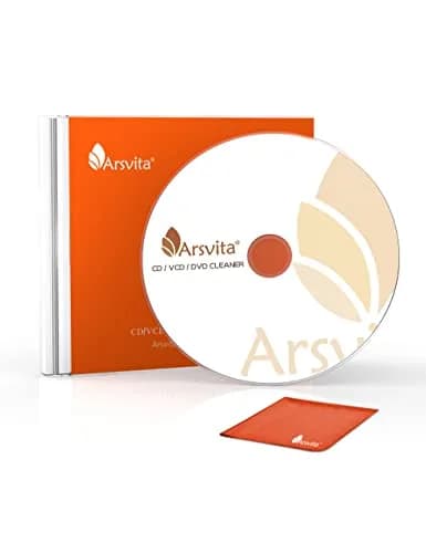 Arsvita CD Laser Lens Cleaner Disc Set for CD/VCD/DVD Player | Easy Laser Lens Maintenance thumbnail 1