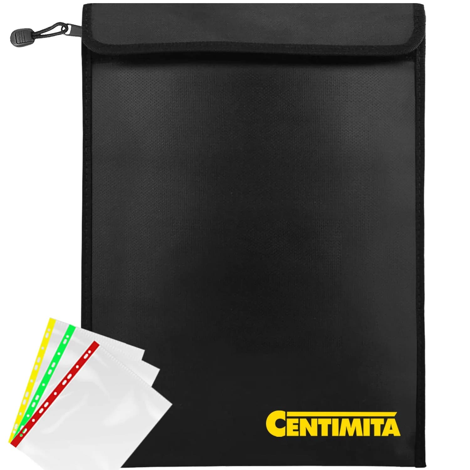 Centimita Fireproof Document Bag Waterproof Safe Folder 15"x11" | Fire & Water Resistant Storage - main product image