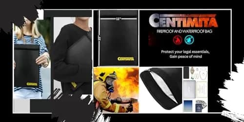 Centimita Fireproof Document Bag Waterproof Safe Folder 15"x11" | Fire & Water Resistant Storage thumbnail 5