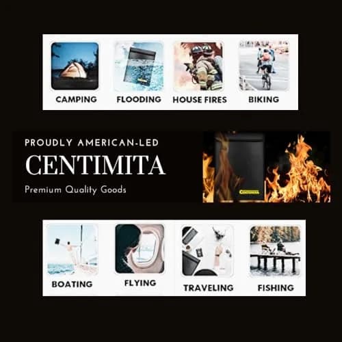 Centimita Fireproof Document Bag Waterproof Safe Folder 15"x11" | Fire & Water Resistant Storage thumbnail 2