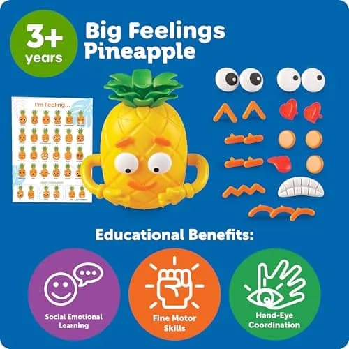 Learning Resources Big Feelings Pineapple | Emotional Learning Toy for Kids thumbnail 6