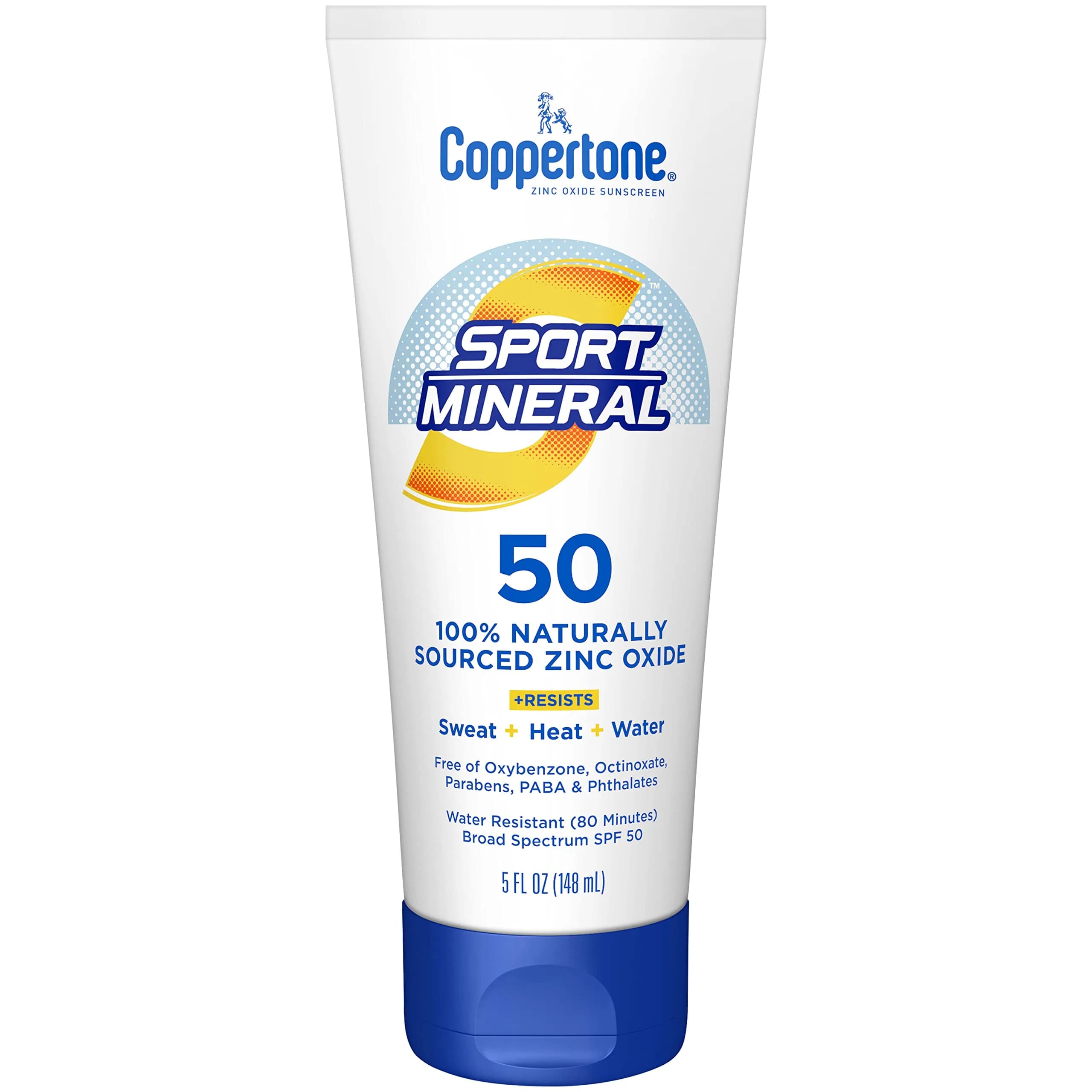 Coppertone Sport Sunscreen Lotion SPF 50 | Water-Resistant, Broad Spectrum, 3 Fl Oz — 5 fl oz
