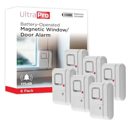 UltraPro Window & Door Alarm 6 Pack | 120dB Wireless Security System for Home & Office thumbnail 1