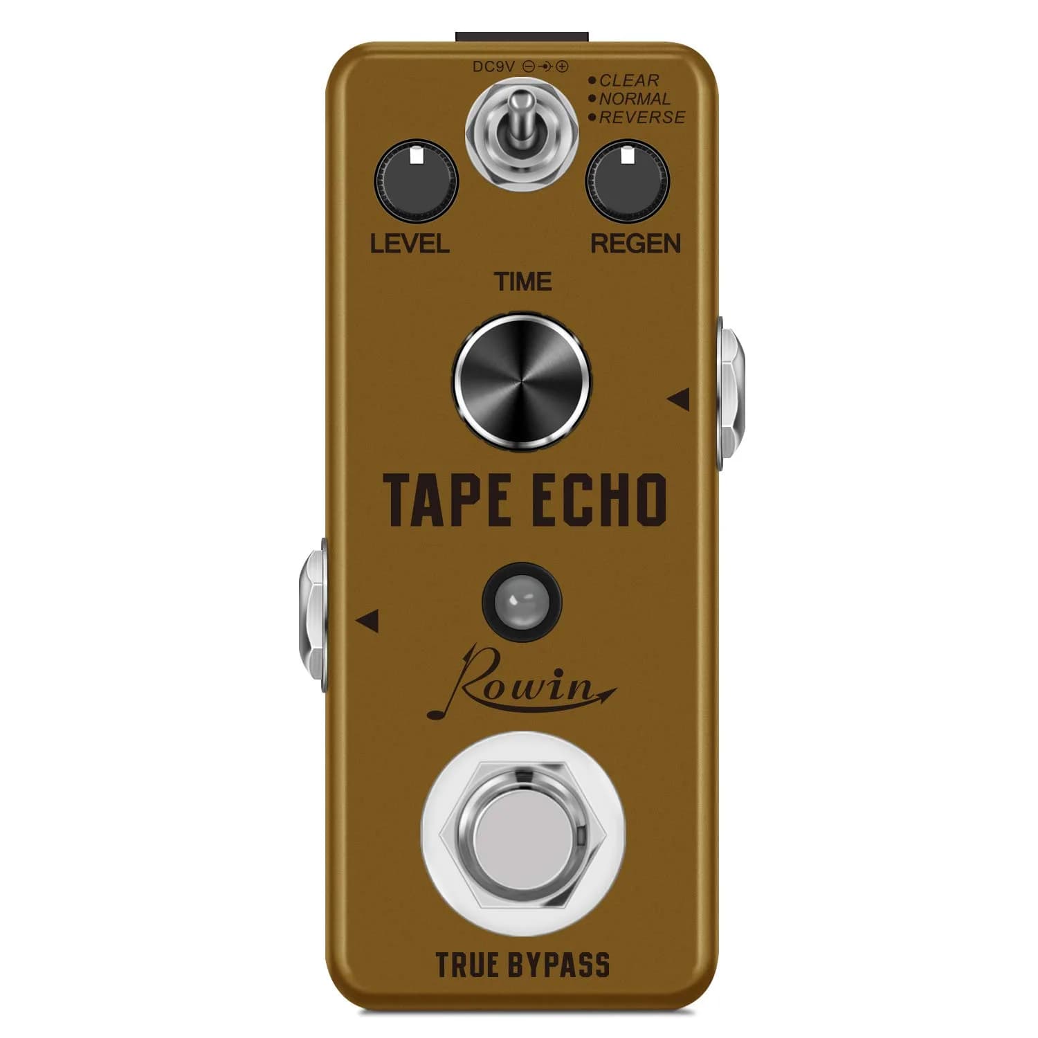 Rowin LEF-304 Analog Chorus Pedal for Electric Guitar Bass True Bypass | 95mm (D) x 44mm (W) x 48mm (H) — Tape Echo