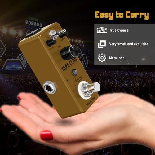 Rowin LEF-3809 Tape Echo Delay Digital Guitar Effect Pedal with 3 Tones, 9V DC thumbnail 4