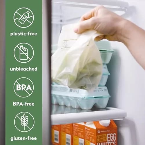 Earth's Natural Alternative Compostable Food Storage Bags Sandwich Size 150 Pack | Plant-Based & BPI Certified thumbnail 5