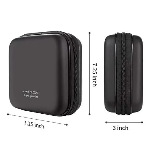 alavisxf xx CD Case, 48 Capacity Protective Zipper Disc Wallet for Car | Compact, Durable & Portable thumbnail 2