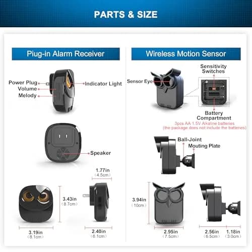 HTZSAFE Long Range Driveway Alarm System with 1 Receiver & 4 Motion Sensors | 1/2 Mile Wireless Transmission thumbnail 6