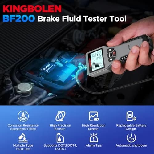 KINGBOLEN BF200 Brake Fluid Tester | High Precision Moisture Analyzer with LCD Screen & Audible Alarm thumbnail 2