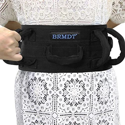 BRMDT Gait Belt with 7 Padded Handles & 5.4" Wide Nylon Webbing, Adjustable 31.5-54in (250lbs Capacity) | Medical Patient Mobility Aid thumbnail 1