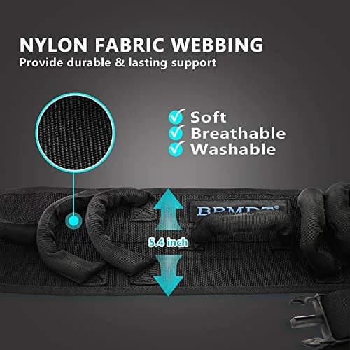 BRMDT Gait Belt with 7 Padded Handles & 5.4" Wide Nylon Webbing, Adjustable 31.5-54in (250lbs Capacity) | Medical Patient Mobility Aid thumbnail 3