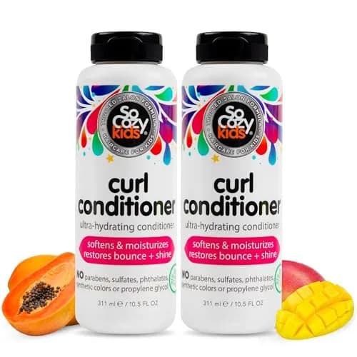 SO COZY Curl Conditioner for Kids Curly Hair 21 Fl Oz (621ml) | Softens Dry & Unruly Curls with Mango Seed Butter, Rice Protein & Papaya Extract thumbnail 1