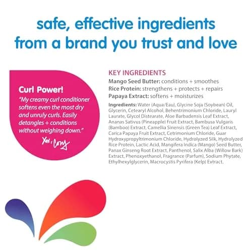 SO COZY Curl Conditioner for Kids Curly Hair 21 Fl Oz (621ml) | Softens Dry & Unruly Curls with Mango Seed Butter, Rice Protein & Papaya Extract thumbnail 7