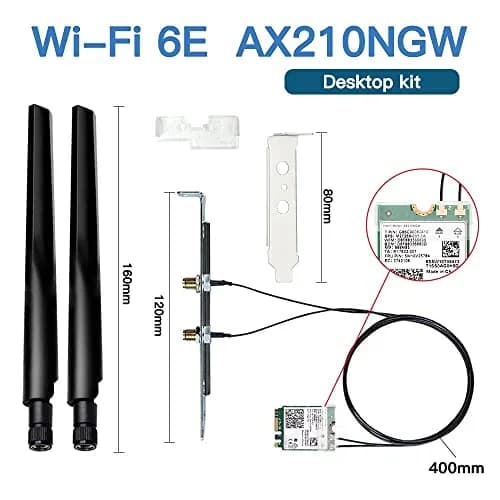 REKONG AX210 WiFi 6E M.2 Desktop Card 5400Mbps 6GHz | High-Speed Wireless Adapter thumbnail 8