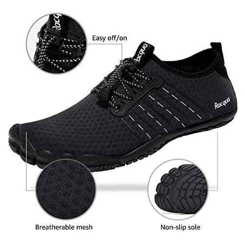 Racqua Water Shoes Men Women 14W/13M | Barefoot Feel, Quick Dry, Non-Slip (110 characters) thumbnail 3