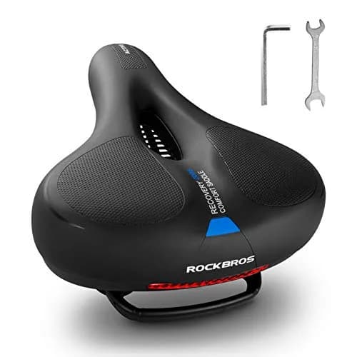ROCKBROS Bike Seat Cushion Wide Waterproof Soft Foam for Men Women | Dual Shock Absorbing Comfort thumbnail 1