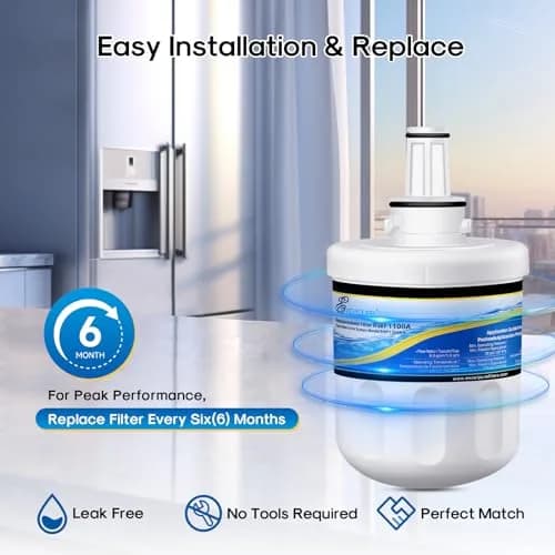 EXCELPURE DA29-00003G Refrigerator Water Filter 3 Pack | NSF Certified, 99.99% Sediment & Turbidity Removal, Compatible with Samsung thumbnail 6