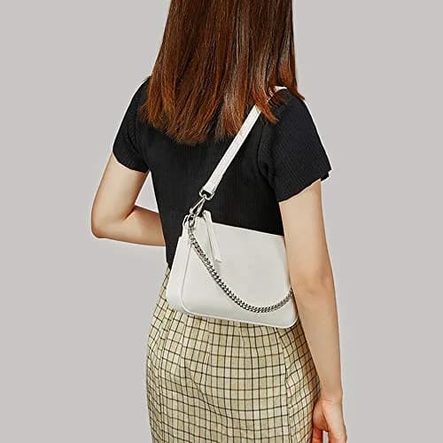 AMHDV Women's 3-in-1 Crossbody Bag Set with Coin Purse & Chain Handle - White | Main Bag: 26.4cm x 5.1cm x 15cm (10.4" x 2" x 5.9") thumbnail 6