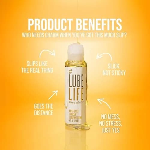 LubeLife Water Based Lube Personal Lubricant 4 Fl Oz | Safe, Long-Lasting, Easy Clean thumbnail 4