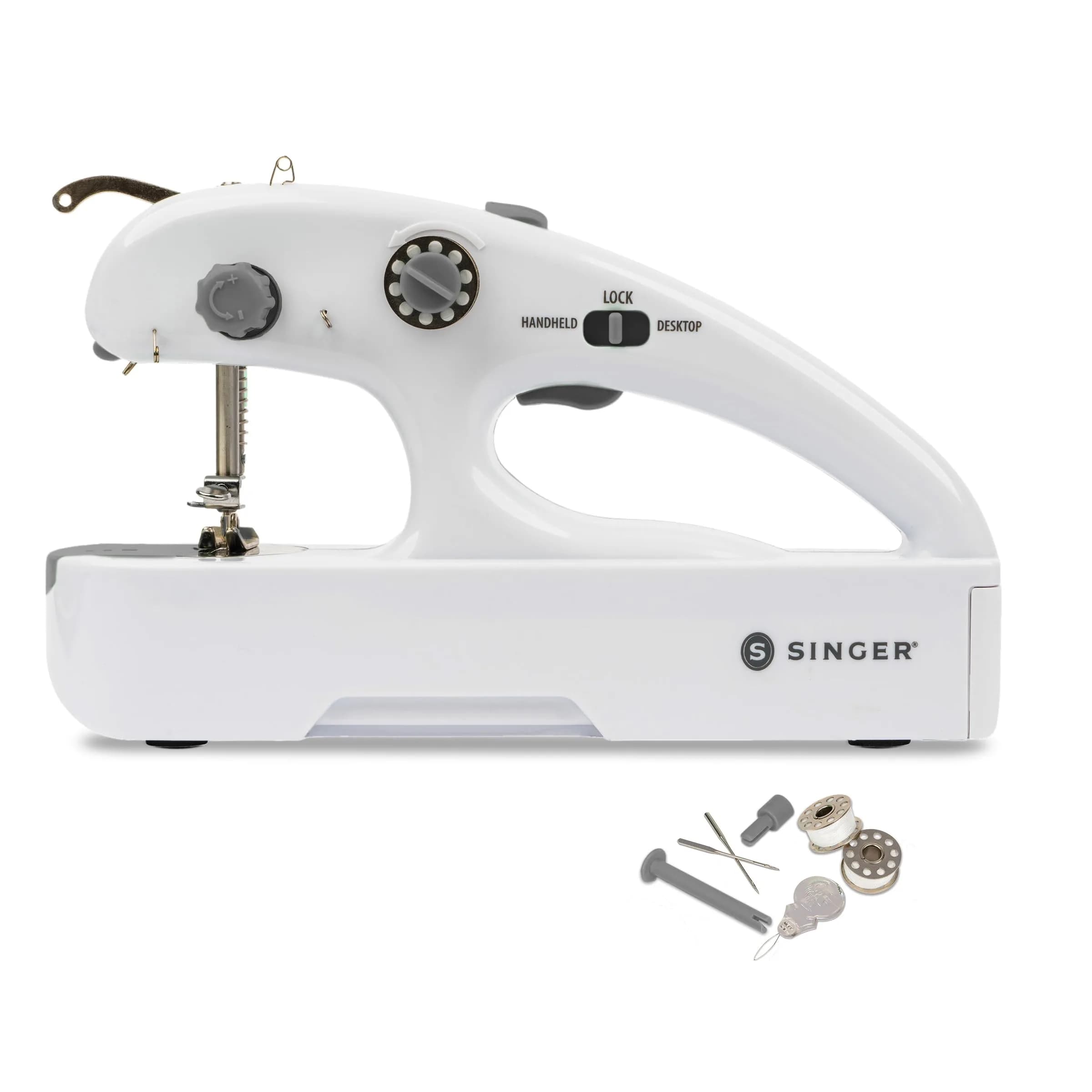 SINGER Stitch Quick+ Portable Cordless Mending Machine Bundle | Two-Thread Stitching, 39-Piece Accessory Kit