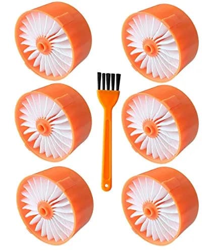 Threeten East 6 Pack Vacuum Filter Element Compatible with Black + Decker BSV2020G BSV2020P | Durable & Reusable thumbnail 1
