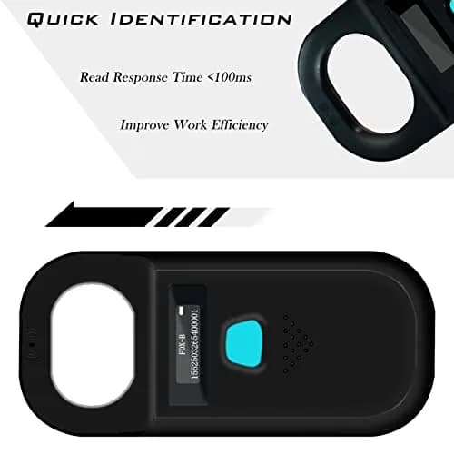Smoostart Pet Microchip Scanner Black | ISO11784/ISO11785/FDX-B/ID64/EMID Reader with Data Storage & OLED Display thumbnail 4