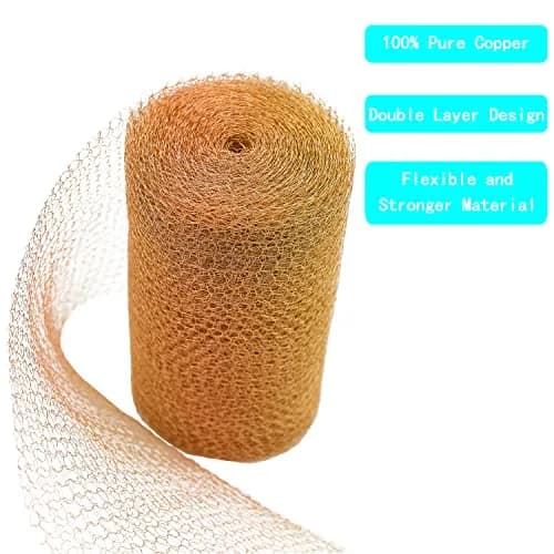 SOTEE Copper Mesh 5 Inches x 30 ft | Pure Copper Fill Fabric for Hole Blocking thumbnail 4