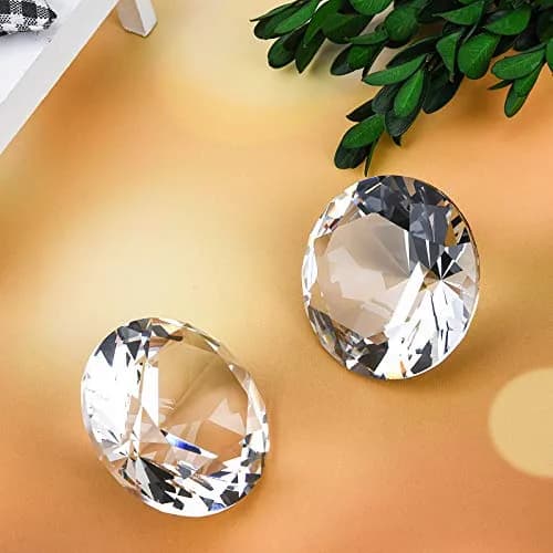 Hiziwimi 60mm (2.36 in) Crystal Diamond Paperweight with Stand | Clear K9 Crystal thumbnail 6