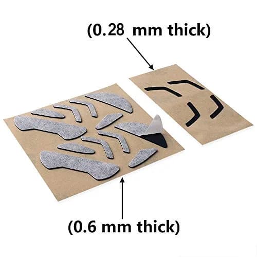 HUYUN Mouse Skates Pads Compatible for Logitech G302 & G303 | Smooth PTFE & Rubber Glide (0.6mm) | Gaming Performance thumbnail 2