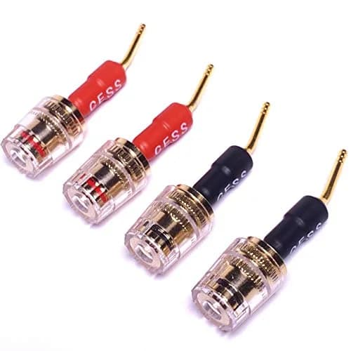 CNCESS Pin Banana Plug to 4mm Female Banana Jack (Screw-Type to 4mm) | Secure Speaker Wire Connection thumbnail 1