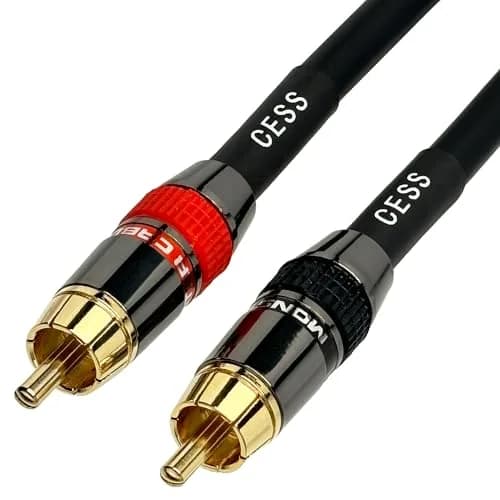 CNCESS Low Noise 12 Gauge Premium RCA Audio Cable 0.3m (1 Foot) | Shielded for EMI/RFI Protection thumbnail 3
