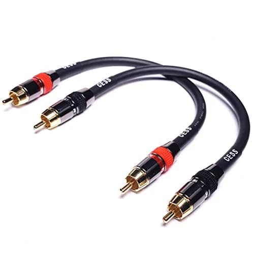 CNCESS Heavy Duty Low Noise RCA Audio Patch Cable 60cm (2 Feet) | Shielded for EMI/RFI Protection thumbnail 4