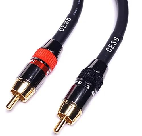 CNCESS Heavy Duty Low Noise RCA Audio Patch Cable 60cm (2 Feet) | Shielded for EMI/RFI Protection thumbnail 2