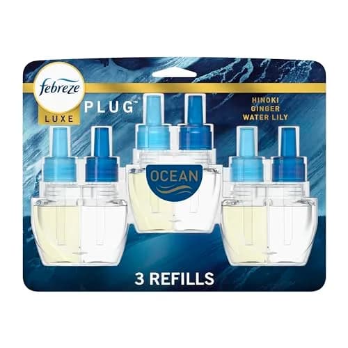 Febreze Ocean Scent Plug In Air Freshener Refills, 0.87 Fl Oz (26ml) Each | Fade Defy Technology for 50 Days thumbnail 1