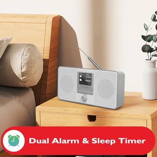 LEMEGA IR4S Internet Radio, Podcasts, Spotify, Bluetooth, FM Stereo, Gray | 23.4cm (9.2in) Length thumbnail 3