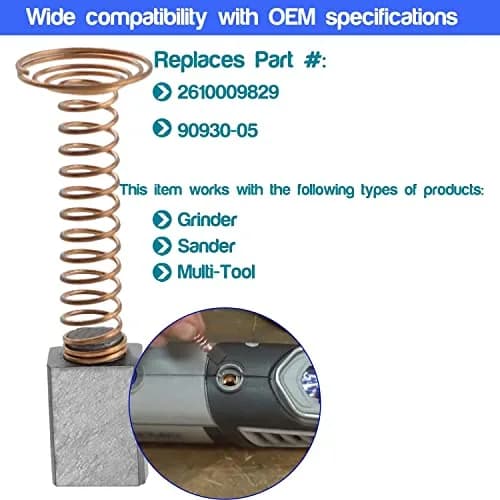 Gysxrda Carbon Motor Brushes Compatible for Dremel 3000 200 276 396 | Long Service Life, Replacement Part thumbnail 2