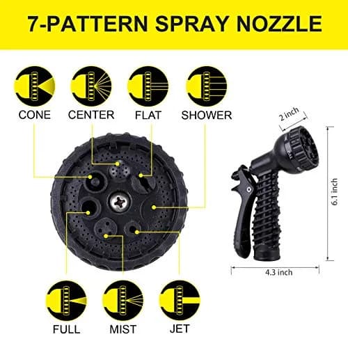 FOXEASE Metal Water Hose 25 ft - Stainless Steel Garden Hose with 2 Nozzles, Lightweight, Kink & Tangle Free, Heavy Duty, Dog Proof thumbnail 4