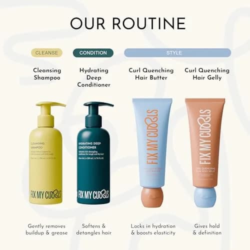 Fix My Curls Curl Quenching Moisture Styling Duo | For Curly, Wavy, Dry, Frizzy Hair | Aloe Vera, Chia Seed | Silicone Free | Frizz Control | 50g Each thumbnail 7