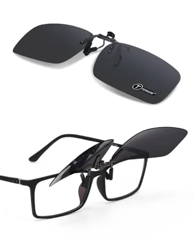 TERAISE Clip On Polarized Sunglasses for Men & Women | 13.6 cm (5.35 inches) Total Width thumbnail 1